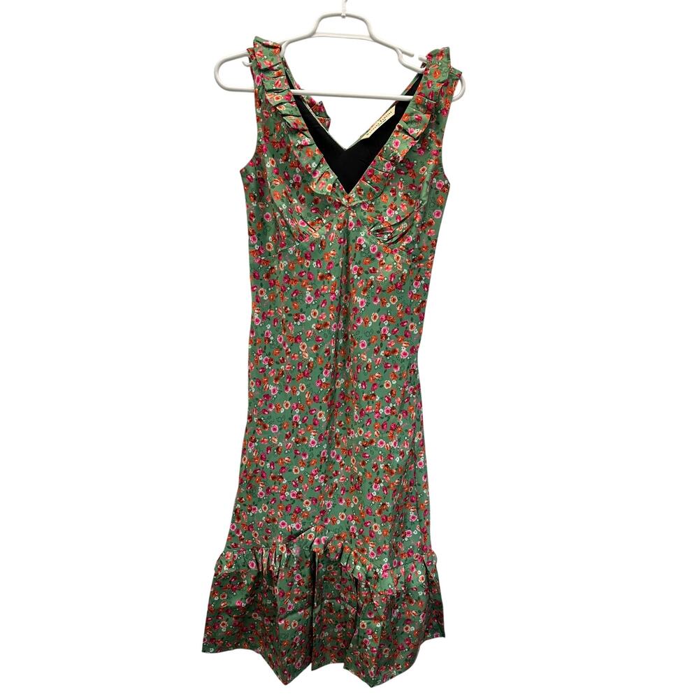 Eshakti Wayward Fancies Floral Dress Sleeveless Ruffle neck Small